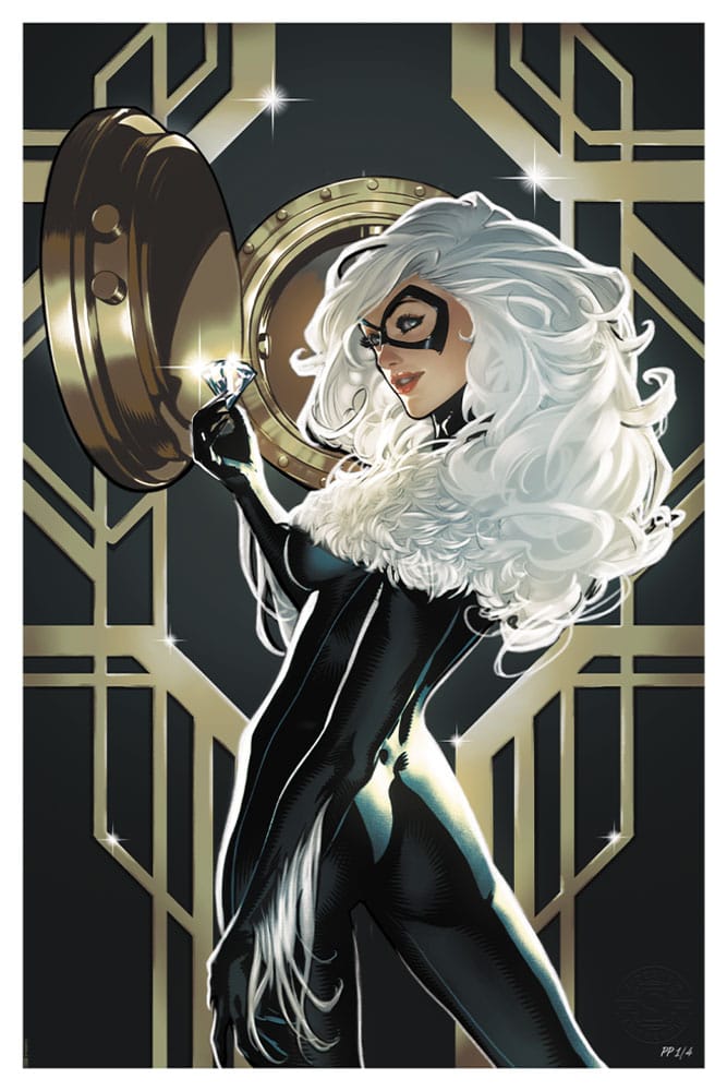 The Amazing Spider-Man Kunstdruck Cosmic Black Cat 61 x 41 cm - ungerahmt Image 1