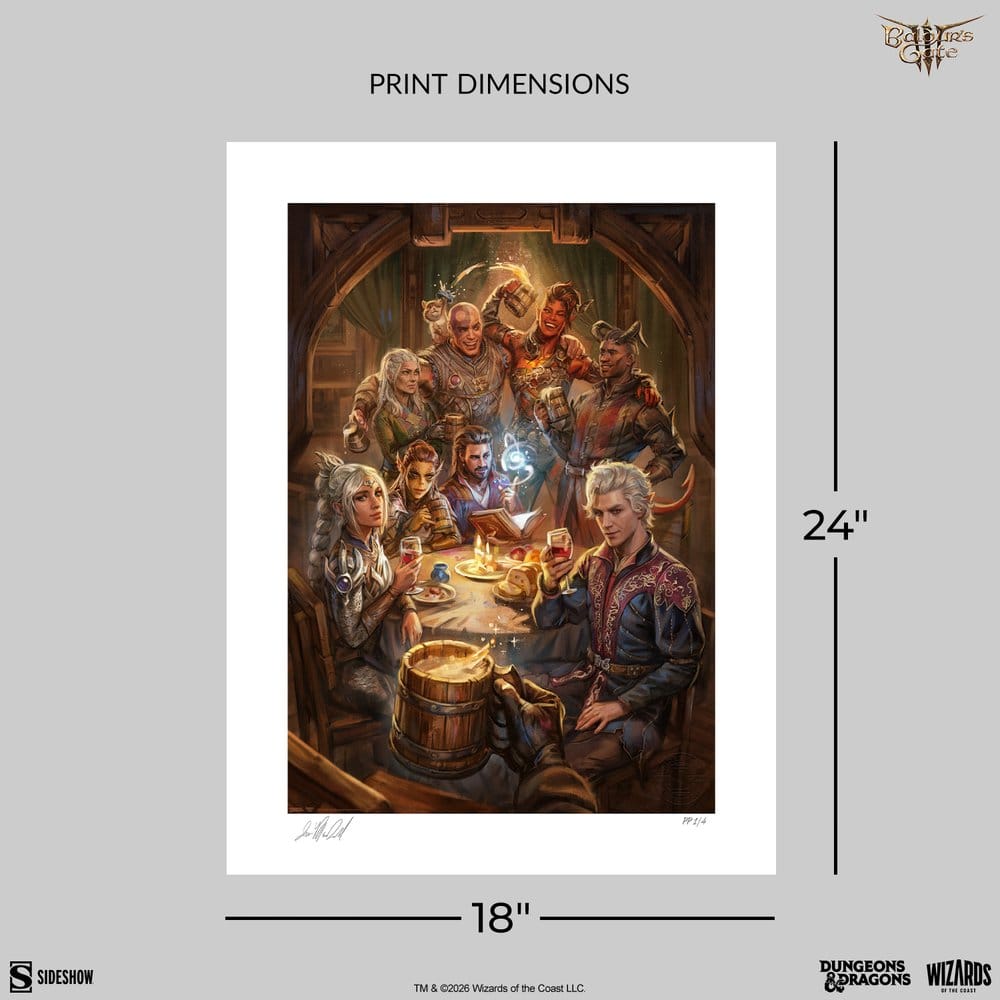 Baldur's Gate III Kunstdruck The Elfsong Tavern 61 x 46 cm - ungerahmt Image 3