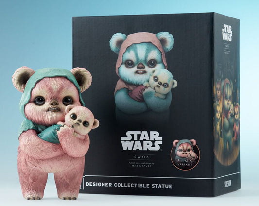 Star Wars Designer Statue Ewok by Mab Graves Pink Variant 18 cm Image 2