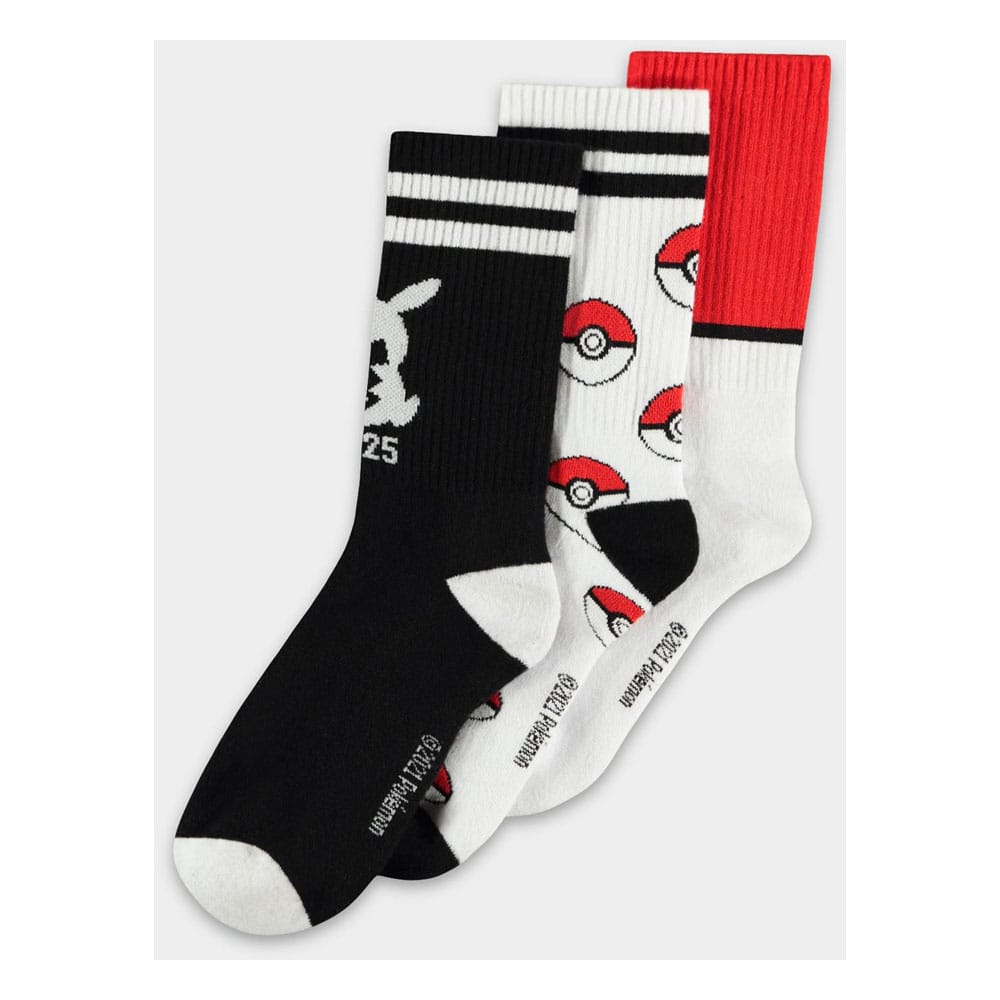 Pokémon Socken 3er-Pack Pikachu Pokeball 39-42 Image 1