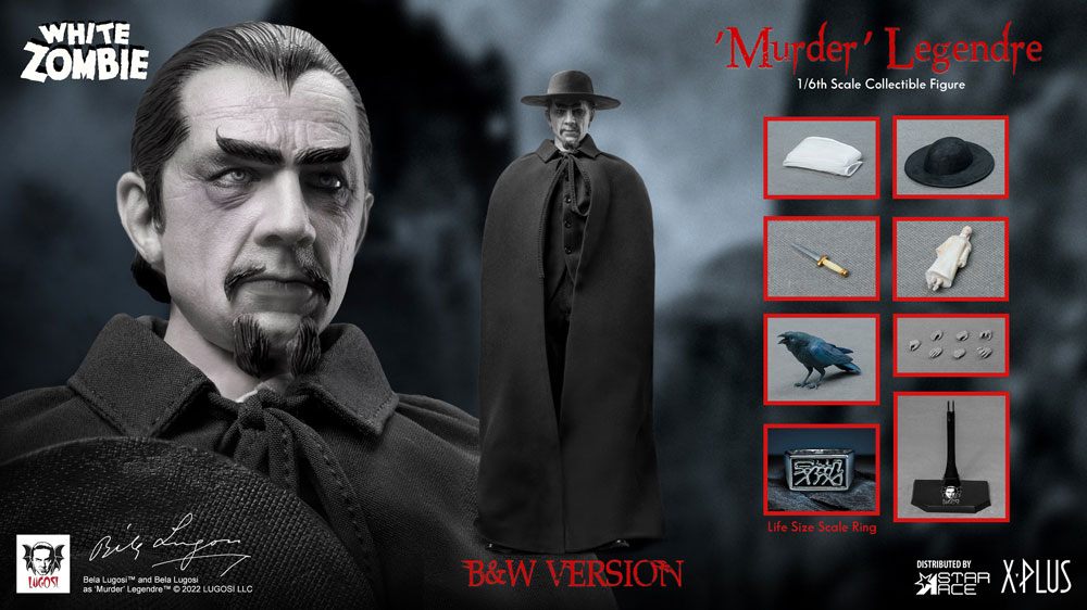 The White Zombie My Favourite Movie Actionfigur 1/6 Murder Legendre (Bela Lugosi) B&W Version 30 cm Image 1