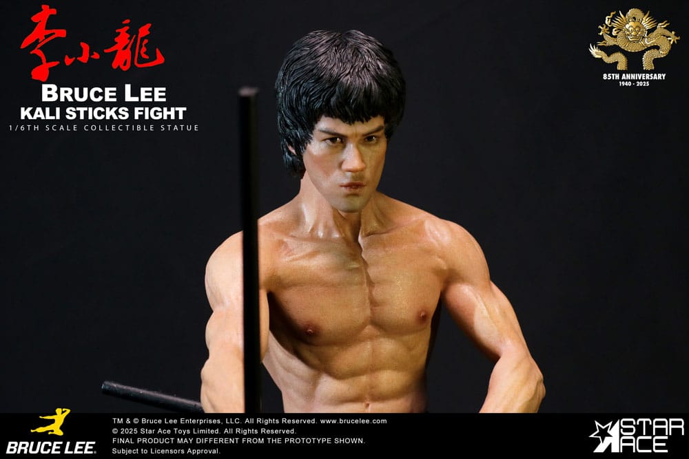 Der Mann mit der Todeskralle My Favourite Movie Statue 1/6 Bruce Lee Kali Sticks Fight Deluxe Basement  Version 30 cm Image 5