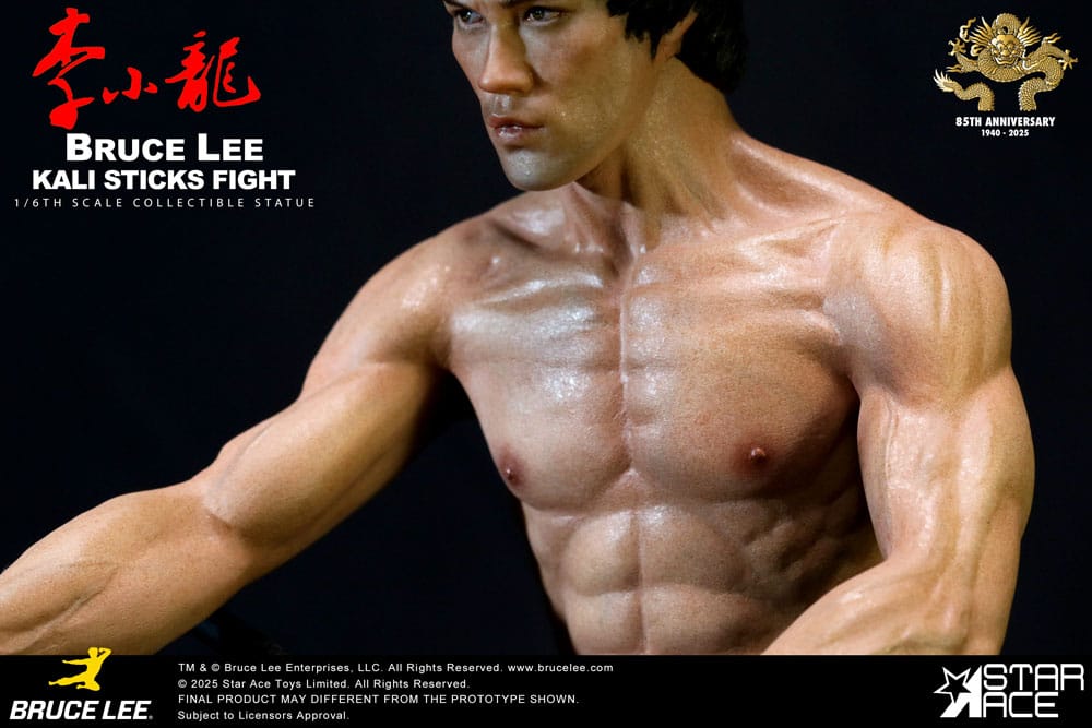 Der Mann mit der Todeskralle My Favourite Movie Statue 1/6 Bruce Lee Kali Sticks Fight Deluxe Basement  Version 30 cm Image 6