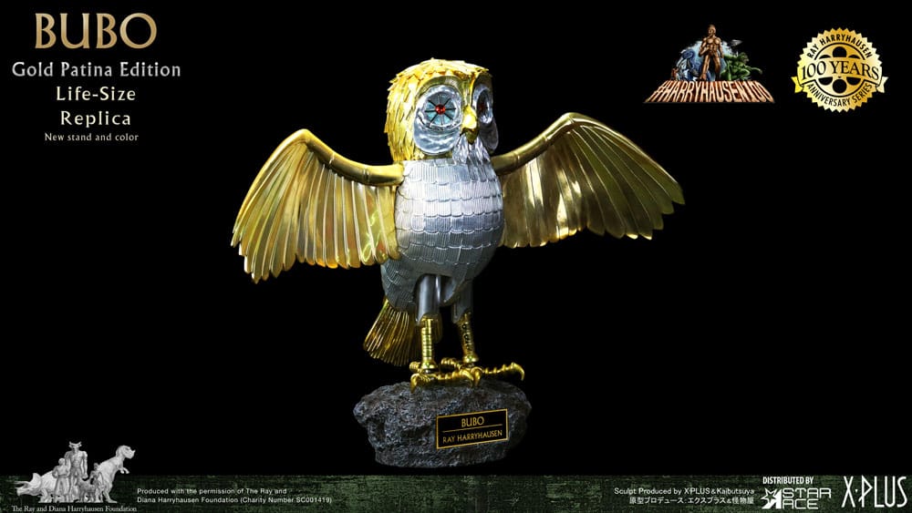 Kampf der Titanen Statue Ray Harryhausens Bubo Gold Patina Edition Normal Ver. 34 cm Image 2