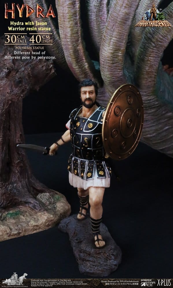 Ray Harryhausen Painted Statue Hydra with Jason Warrior Resin Statue 30 cm Image 3