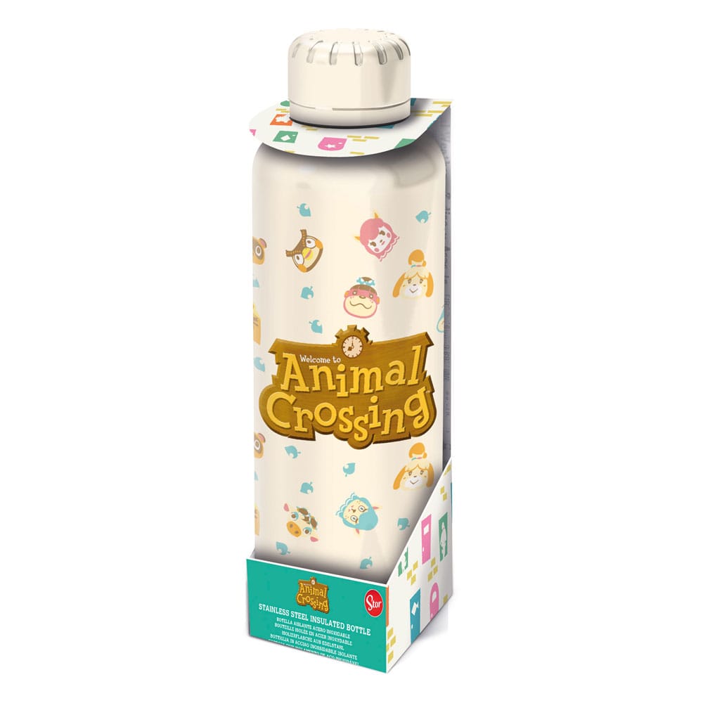 Animal Crossing Edelstahl-Trinkflasche Logo Image
