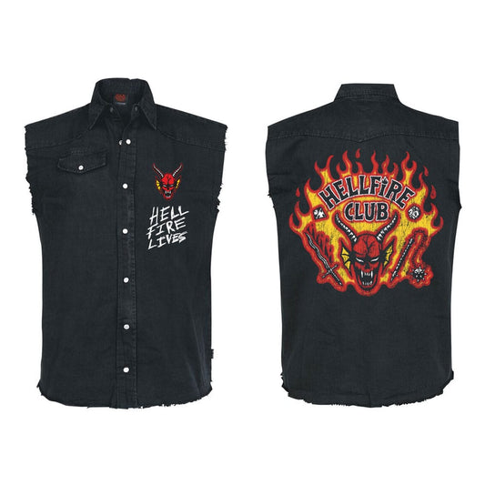Stranger Things Work Shirt Hellfire Distressed  Größe XL Image