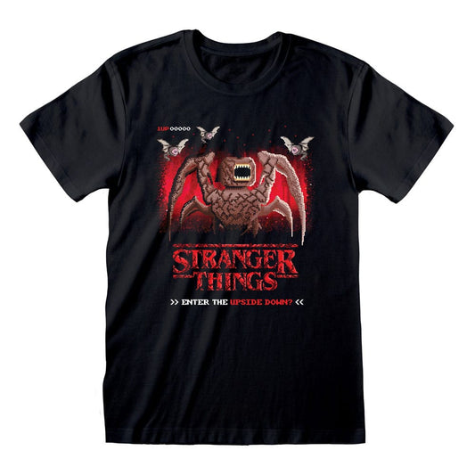 Stranger Things T-Shirt 8 Bit Upside Down Größe S Image