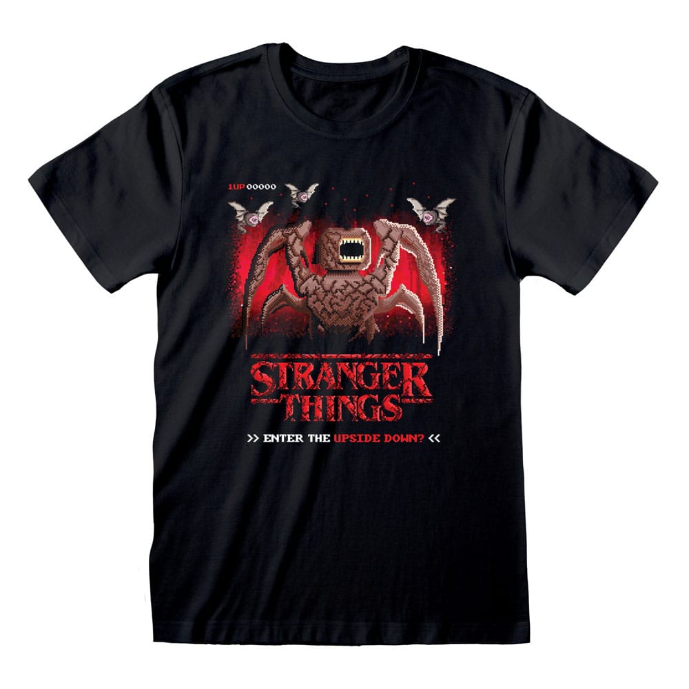 Stranger Things T-Shirt 8 Bit Upside Down Größe XL Image