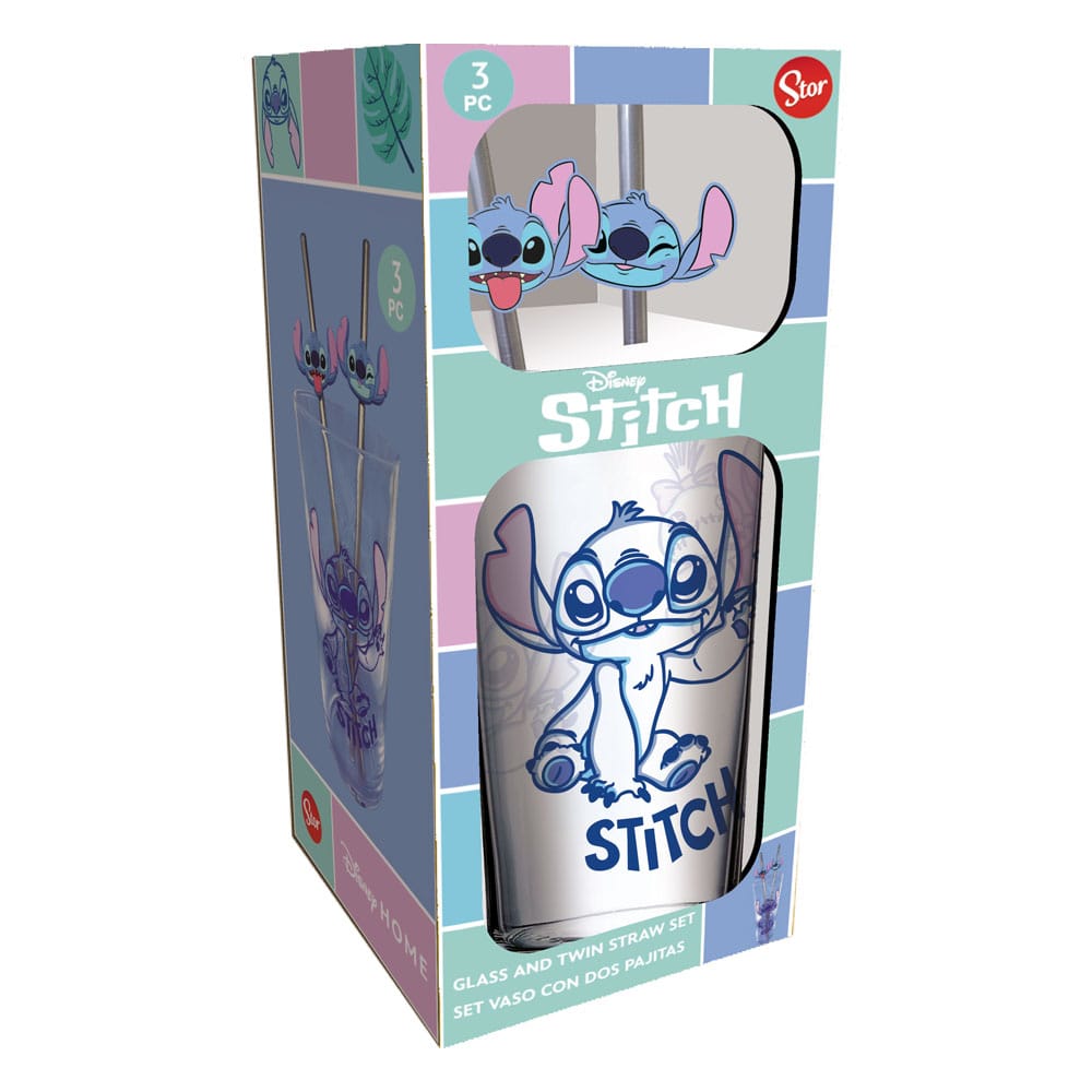 Lilo & Stitch Glas Tumbler mit Trinkhalmen Stitch 485 ml Image 2