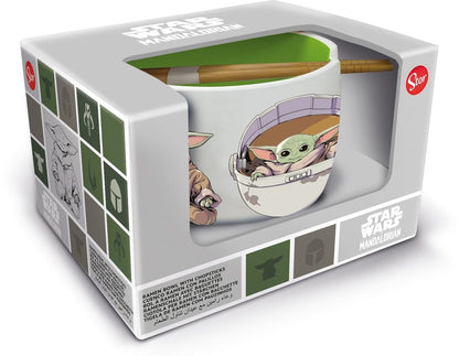 Star Wars: The Mandalorian Ramen-Schüssel mit Stäbchen Grogu Image 2