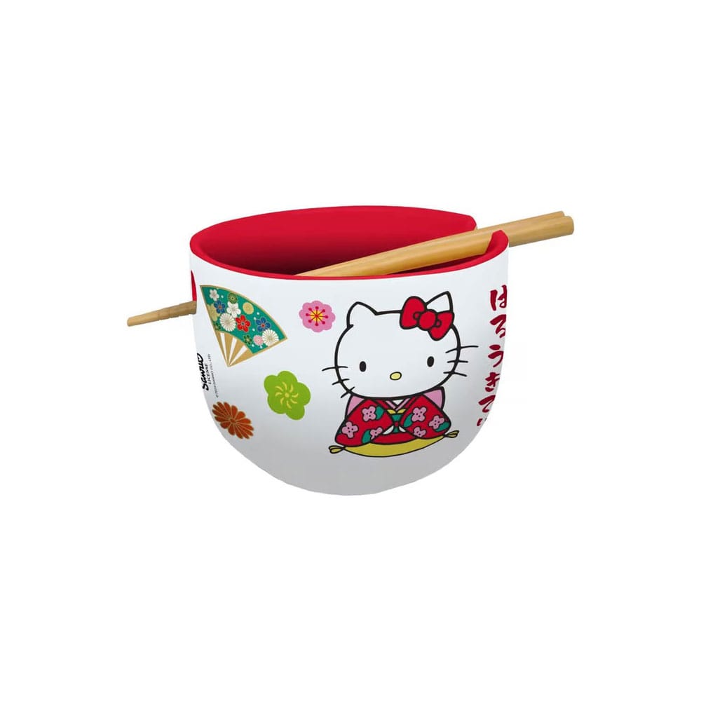 Sanrio Ramen-Schüssel mit Stäbchen Hello Kitty Japan Image