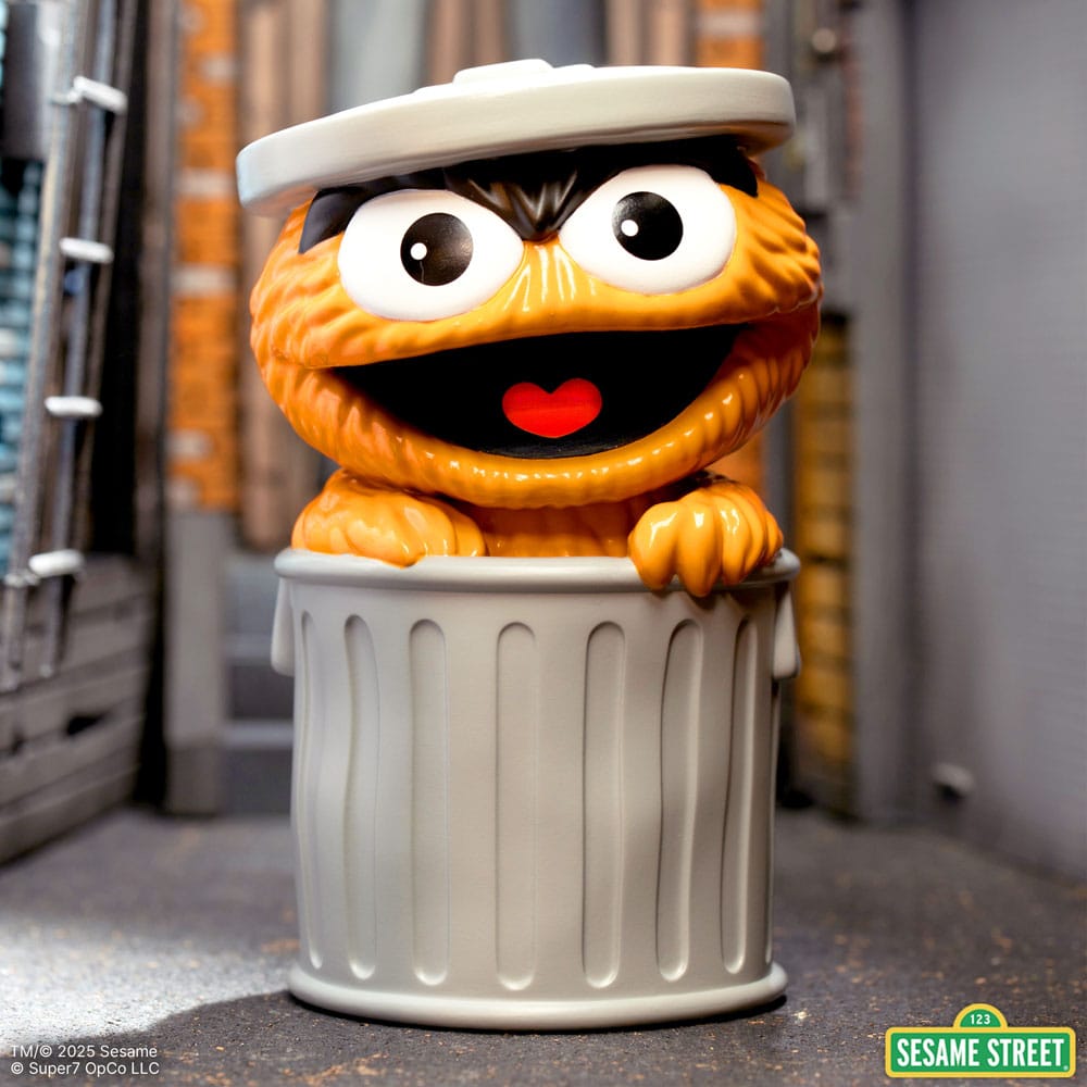 Sesamstraße FUN! FUN! Soft Vinyl Figur Oscar the Grouch (Orange) 13 cm Image 2
