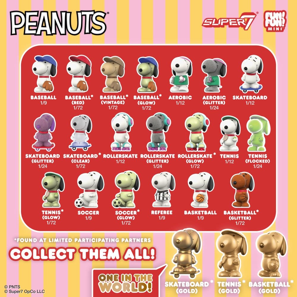 Peanuts Fun! Fun! Minifiguren Wave 01 Athlete Snoopy Blind Box Display (9) Image 2