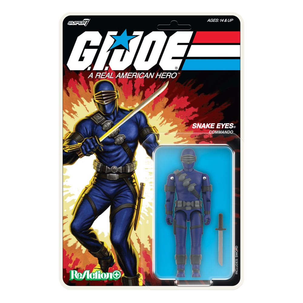 GI Joe ReAction+ Actionfigur Wave 3 Snake Eyes (Cartoon) 10 cm Image 3