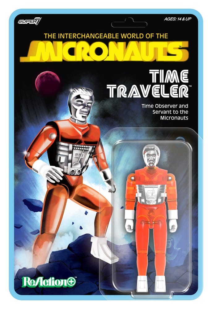 Micronauts ReAction+ Actionfigur Wave 04 Time Traveler (Translucent Orange) Image 1