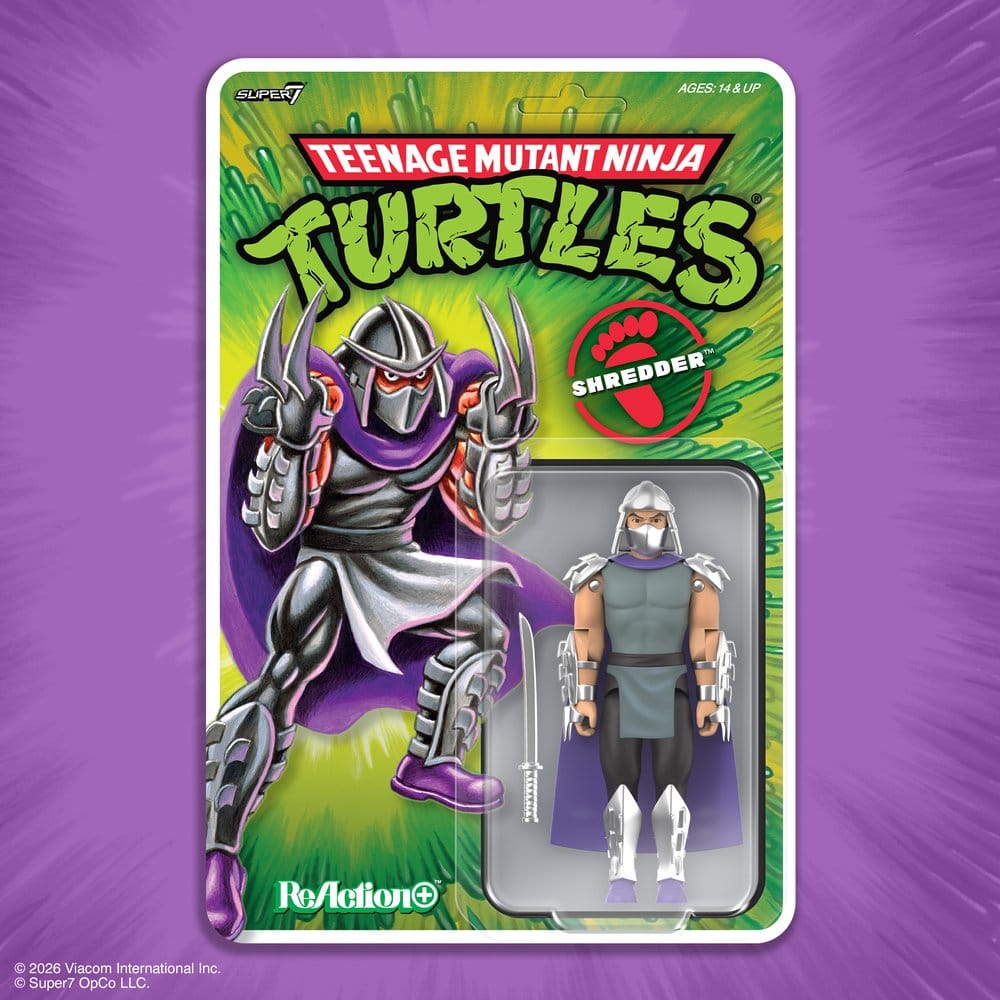 Teenage Mutant Ninja Turtles ReAction+ Actionfigur Wave 01 Shredder Image