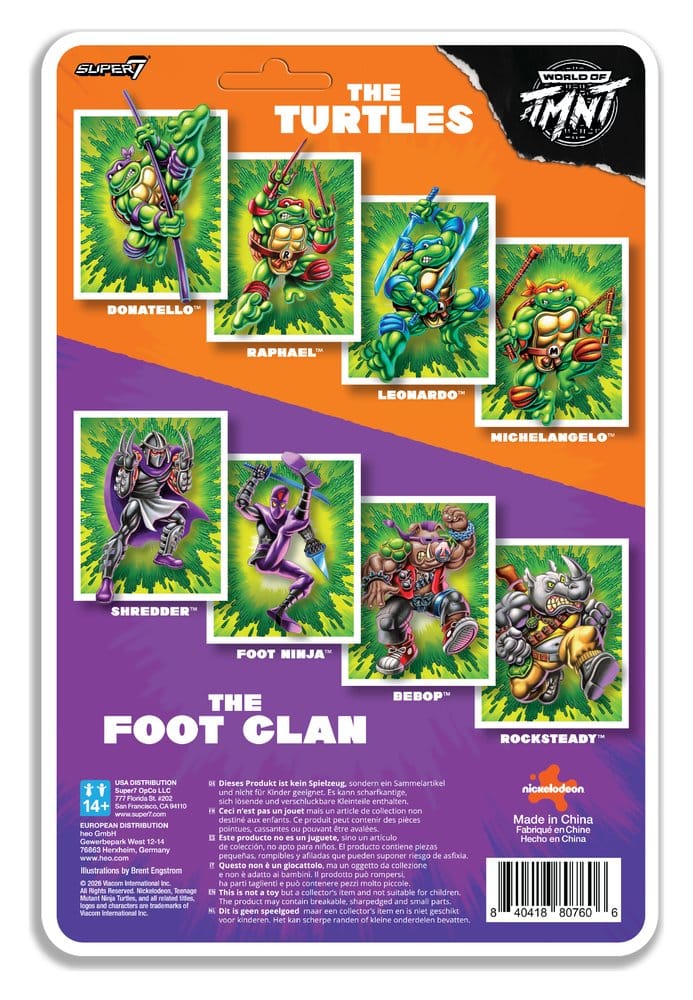 Teenage Mutant Ninja Turtles ReAction+ Actionfigur Wave 02 Leonardo Image 4