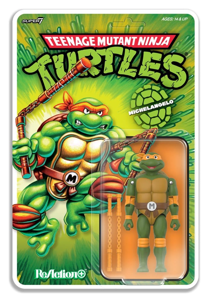 Teenage Mutant Ninja Turtles ReAction+ Actionfigur Wave 02 Michelangelo Image 4
