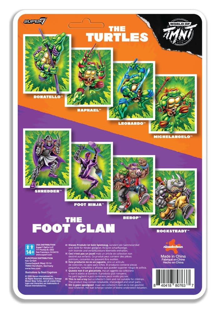 Teenage Mutant Ninja Turtles ReAction+ Actionfigur Wave 02 Rocksteady Image 4
