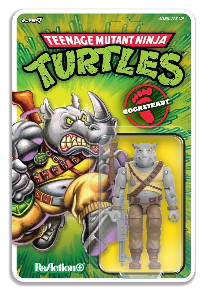 Teenage Mutant Ninja Turtles ReAction+ Actionfigur Wave 02 Rocksteady Image 5
