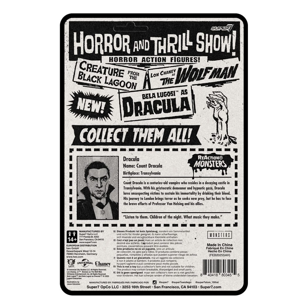 Universal Monsters ReAction+ Actionfigur Wave 1 Dracula 10 cm Image 3
