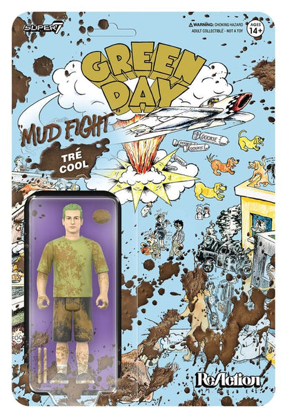 Green Day ReAction Actionfigur Wave 01 Tré Cool (Mud Fight) Image 1