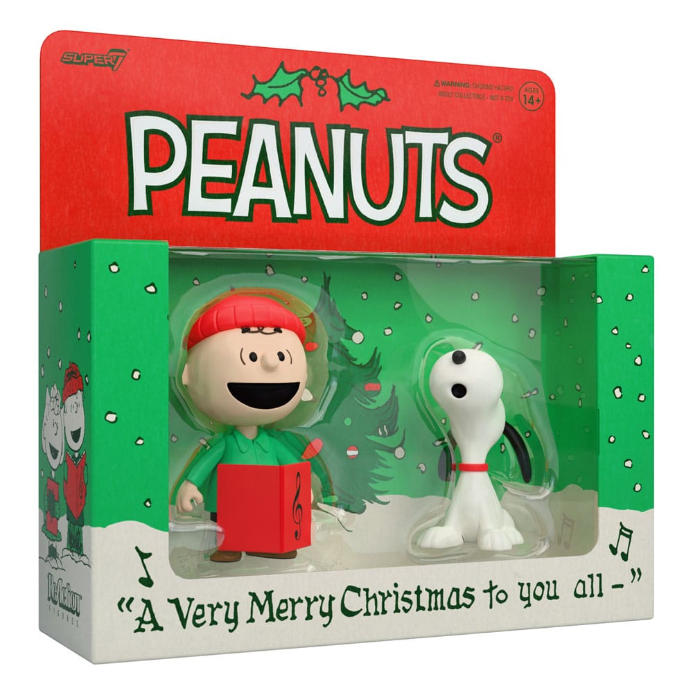 Peanuts ReAction Actionfiguren 2er-Pack Charlie Brown and Snoopy (Caroling) 10 cm Image 2