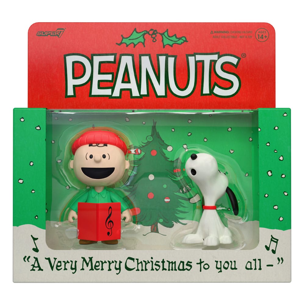 Peanuts ReAction Actionfiguren 2er-Pack Charlie Brown and Snoopy (Caroling) 10 cm Image 3