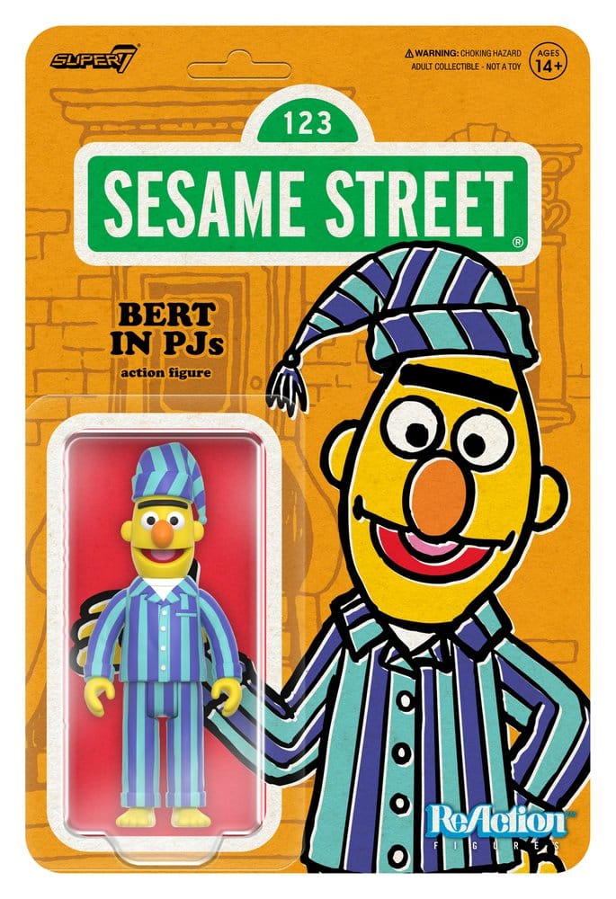 Sesamstraße ReAction Actionfigur Wave 06 Bert (PJ) 10 cm Image 2