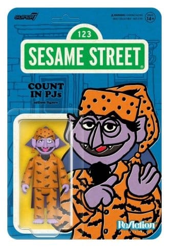 Sesamstraße ReAction Actionfigur Wave 06 Count Von Count (PJs) 10 cm Image 1