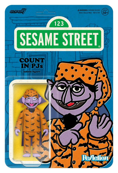 Sesamstraße ReAction Actionfigur Wave 06 Count Von Count (PJs) 10 cm Image 2