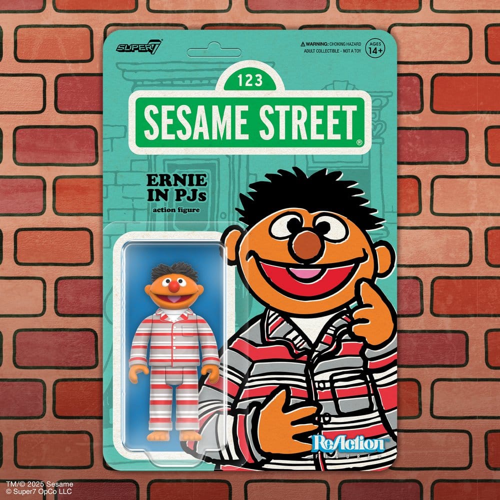 Sesamstraße ReAction Actionfigur Wave 06 Ernie (PJs) 10 cm Image 4