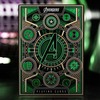 Avengers - The Infinity Saga Spielkarten Green Version Image 1