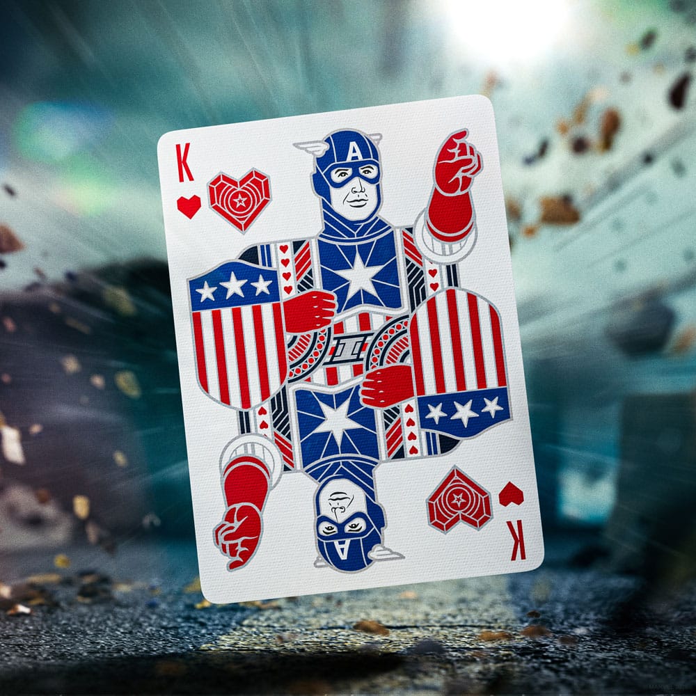 Captain America Spielkarten Patriotic Design Image 2