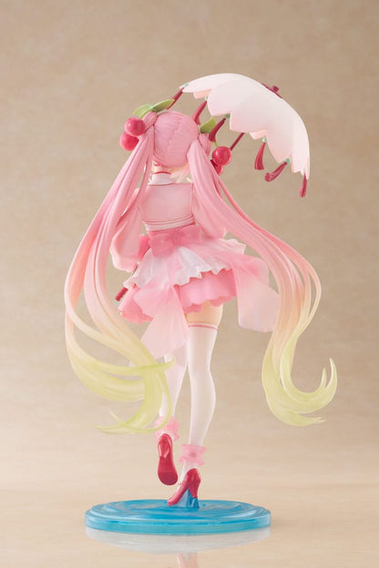 Hatsune Miku AMP PVC Statue Newley Written Sakura Miku Sakura Dress Ver. 21 cm Image 4