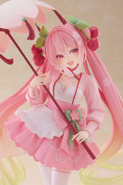 Hatsune Miku AMP PVC Statue Newley Written Sakura Miku Sakura Dress Ver. 21 cm Image 8