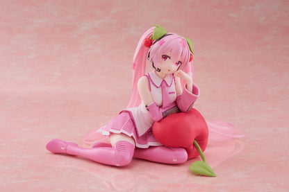 Hatsune Miku PVC Statue Desktop Cute Figure Sakura Miku Cherry Cushion Ver. 13 cm Image 1