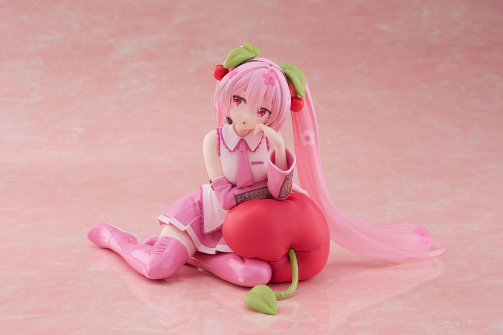 Hatsune Miku PVC Statue Desktop Cute Figure Sakura Miku Cherry Cushion Ver. 13 cm Image 4