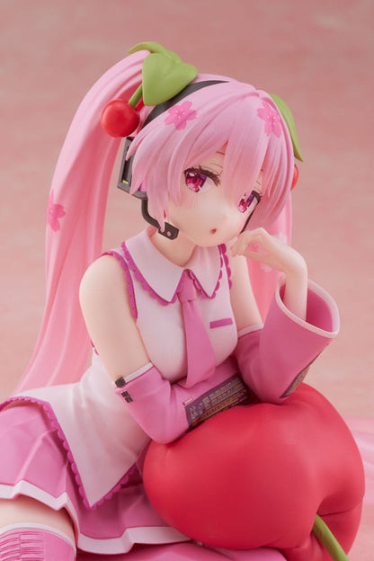 Hatsune Miku PVC Statue Desktop Cute Figure Sakura Miku Cherry Cushion Ver. 13 cm Image 7