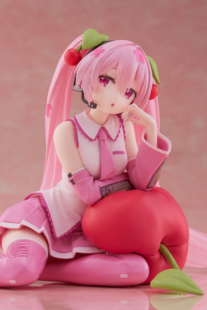 Hatsune Miku PVC Statue Desktop Cute Figure Sakura Miku Cherry Cushion Ver. 13 cm Image 8