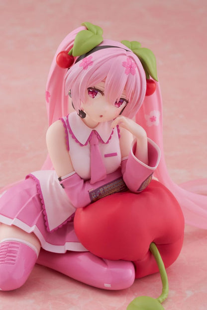Hatsune Miku PVC Statue Desktop Cute Figure Sakura Miku Cherry Cushion Ver. 13 cm Image 9