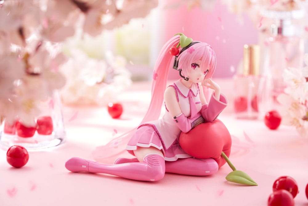 Hatsune Miku PVC Statue Desktop Cute Figure Sakura Miku Cherry Cushion Ver. 13 cm Image 10