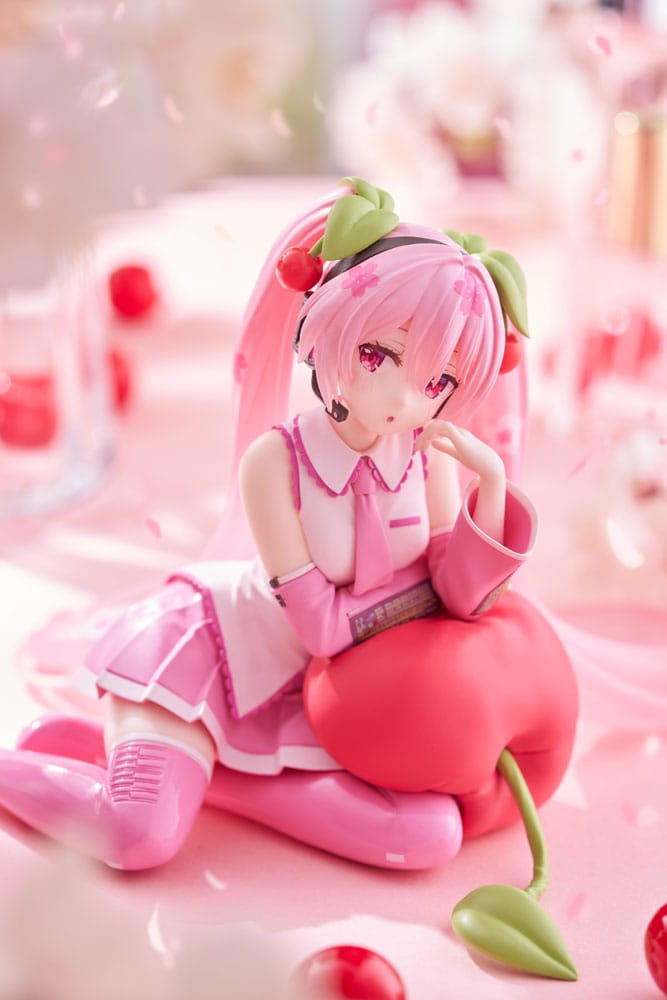 Hatsune Miku PVC Statue Desktop Cute Figure Sakura Miku Cherry Cushion Ver. 13 cm Image 11