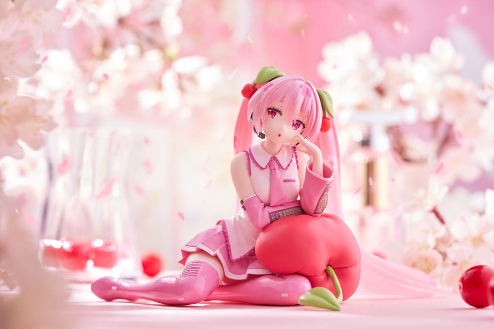 Hatsune Miku PVC Statue Desktop Cute Figure Sakura Miku Cherry Cushion Ver. 13 cm Image 12