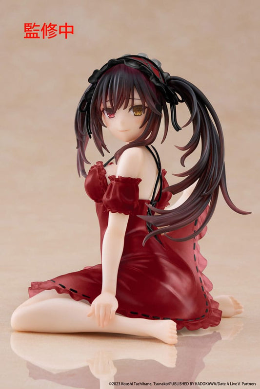 Date A Live V PVC Statue Desktop Cute Figure Kurumi Tokisaki Nightwear Ver. Renewal 13 cm Image 1