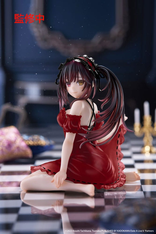 Date A Live V PVC Statue Desktop Cute Figure Kurumi Tokisaki Nightwear Ver. Renewal 13 cm Image 2