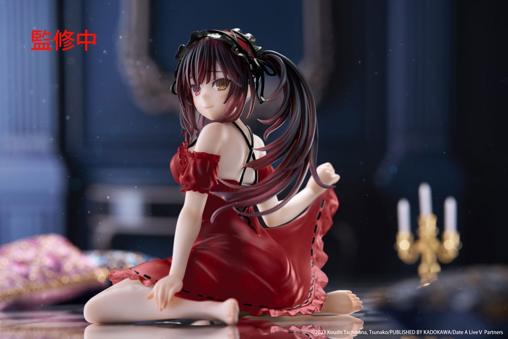 Date A Live V PVC Statue Desktop Cute Figure Kurumi Tokisaki Nightwear Ver. Renewal 13 cm Image 3
