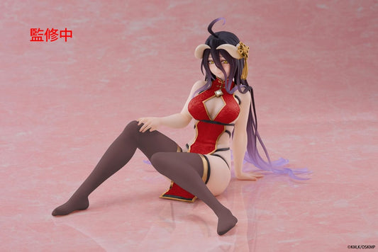 Overlord PVC Statue Desktop Cute Figure Albedo Chinese Dress Ver. Renewal 13 cm Image 1