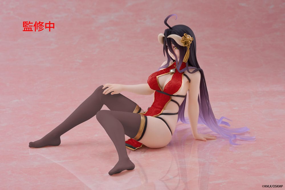 Overlord PVC Statue Desktop Cute Figure Albedo Chinese Dress Ver. Renewal 13 cm Image 3